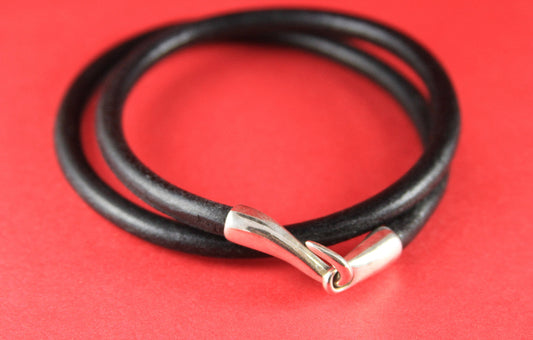 RC0060>>MADE in EUROPE zamak hook clasp, round cord clasp, 6mm cord clasp, bracelet zamak hook, zamak clasp (Ablz158S) Qty1