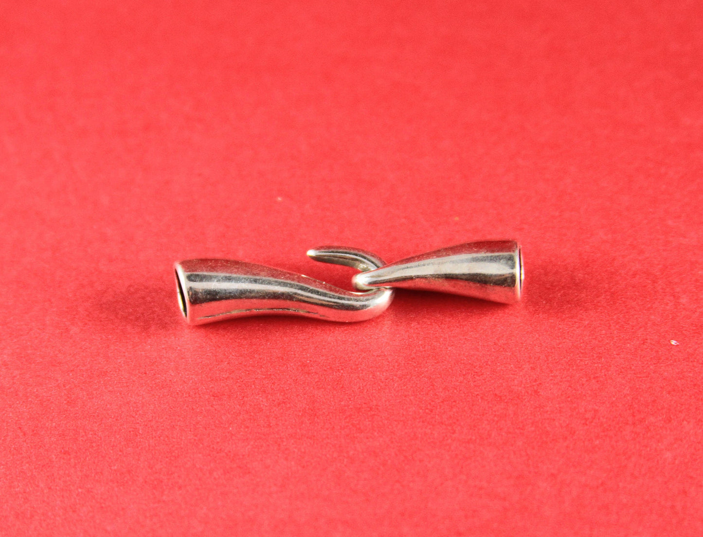 RC0060>>MADE in EUROPE zamak hook clasp, round cord clasp, 6mm cord clasp, bracelet zamak hook, zamak clasp (Ablz158S) Qty1