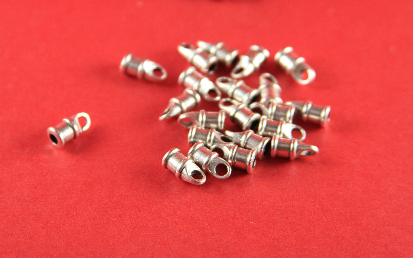 6/5 MADE in EUROPE 10 round cord ends, mykonos cord end caps, 3mm cord ends (X3495) Qty10