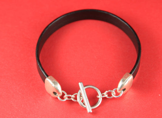 FC0170>> MADE in EUROPE zamak hammered toggle clasp, 10mm flat cord zamak hook clasp with extention chain, Qty1
