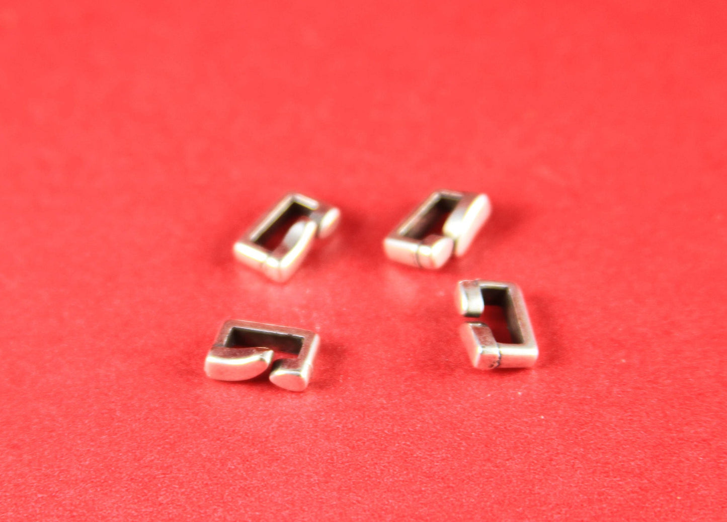 FS0218>>MADE in EUROPE 4 zamak sliders for 6mm cord, flat cord slider, zamak bar slider qty4