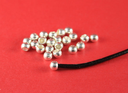 6/5 MADE in EUROPE 6 silver cord ends, silver end caps, 3mm cord ends (Ablz165s) Qty6
