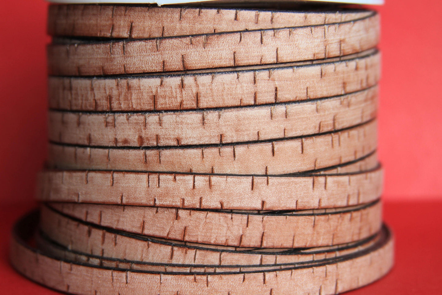 MADE in EUROPE 24" flat leather cord, 10mm neutral leather cord, genuine leather cord (440/10/03)