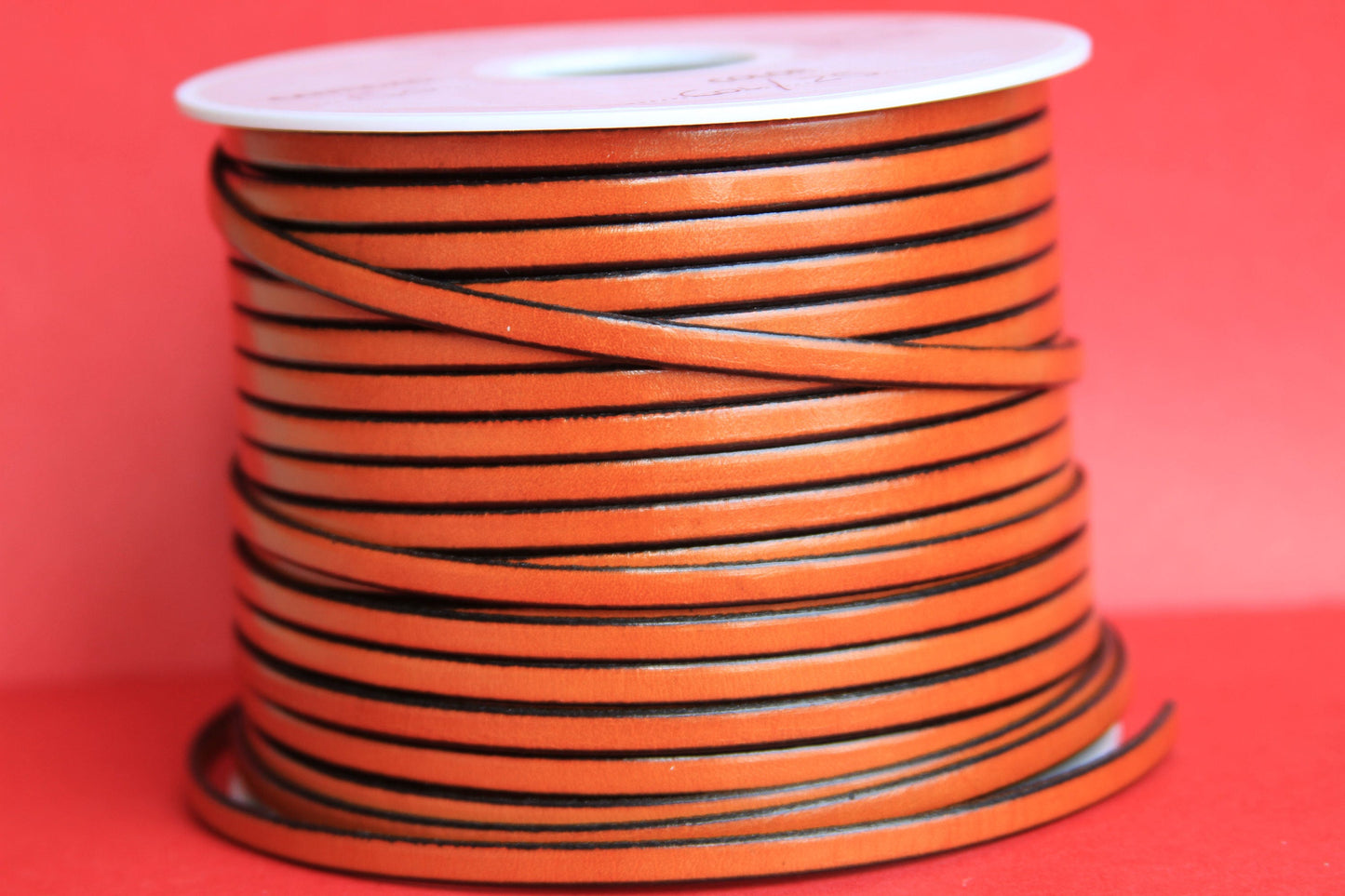 MADE in EUROPE 1 yard of 5mm flat leather cord, genuine leather 5mm strip, flat leather cord (221/05/25)