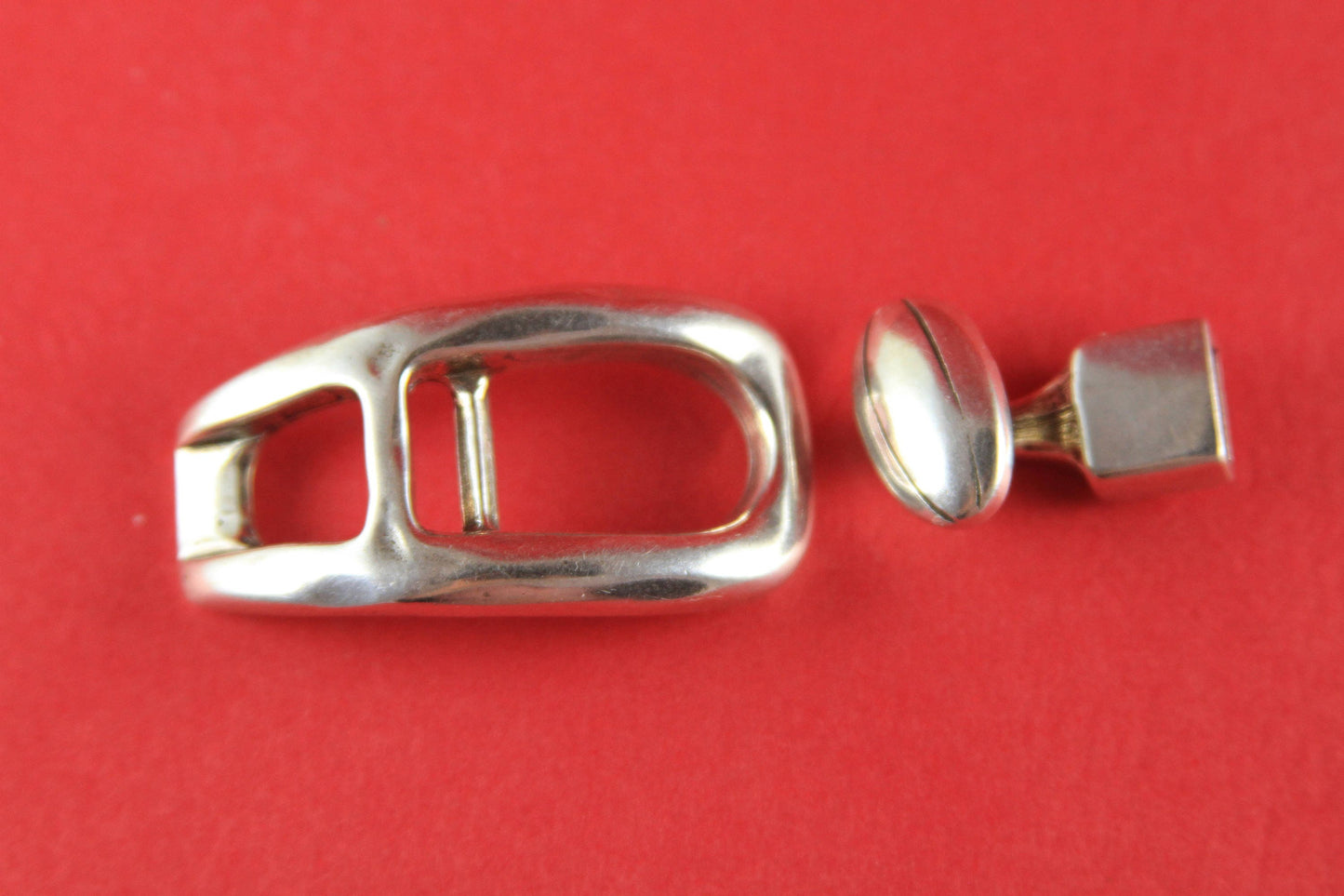 FC0093>>MADE in EUROPE zamak toggle clasp, flat cord toggle clasp, flat 10mm cord clasp (492810/11)