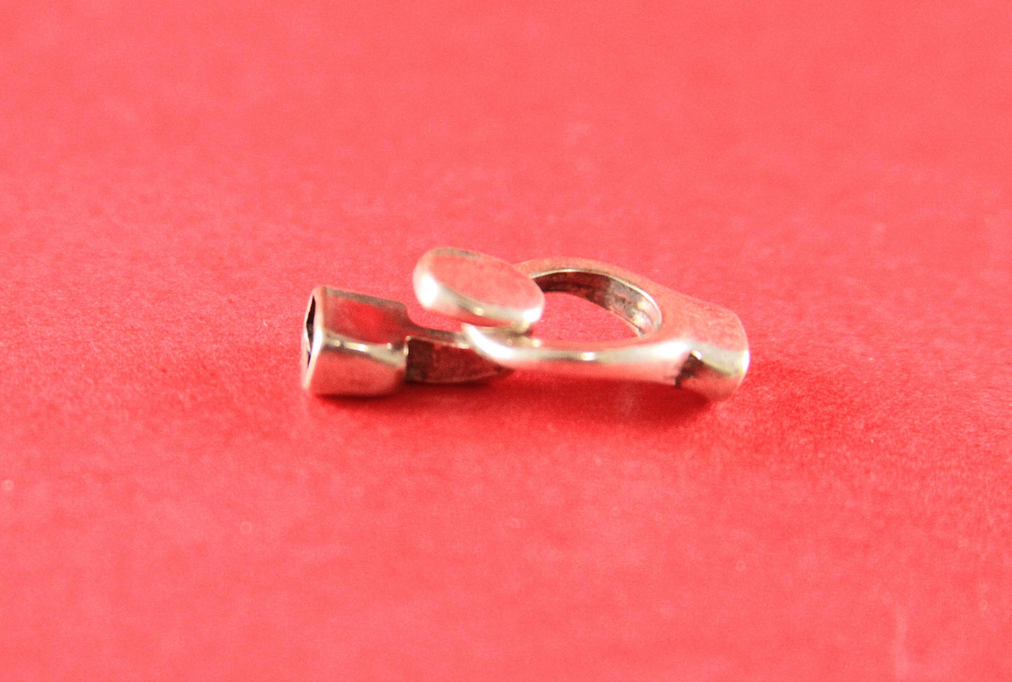 FC0296>>MADE in EUROPE  zamak hook clasp, flat cord hook clasp, bracelet hook clasp, 6mm flat cord clasp (78842/06) Qty1