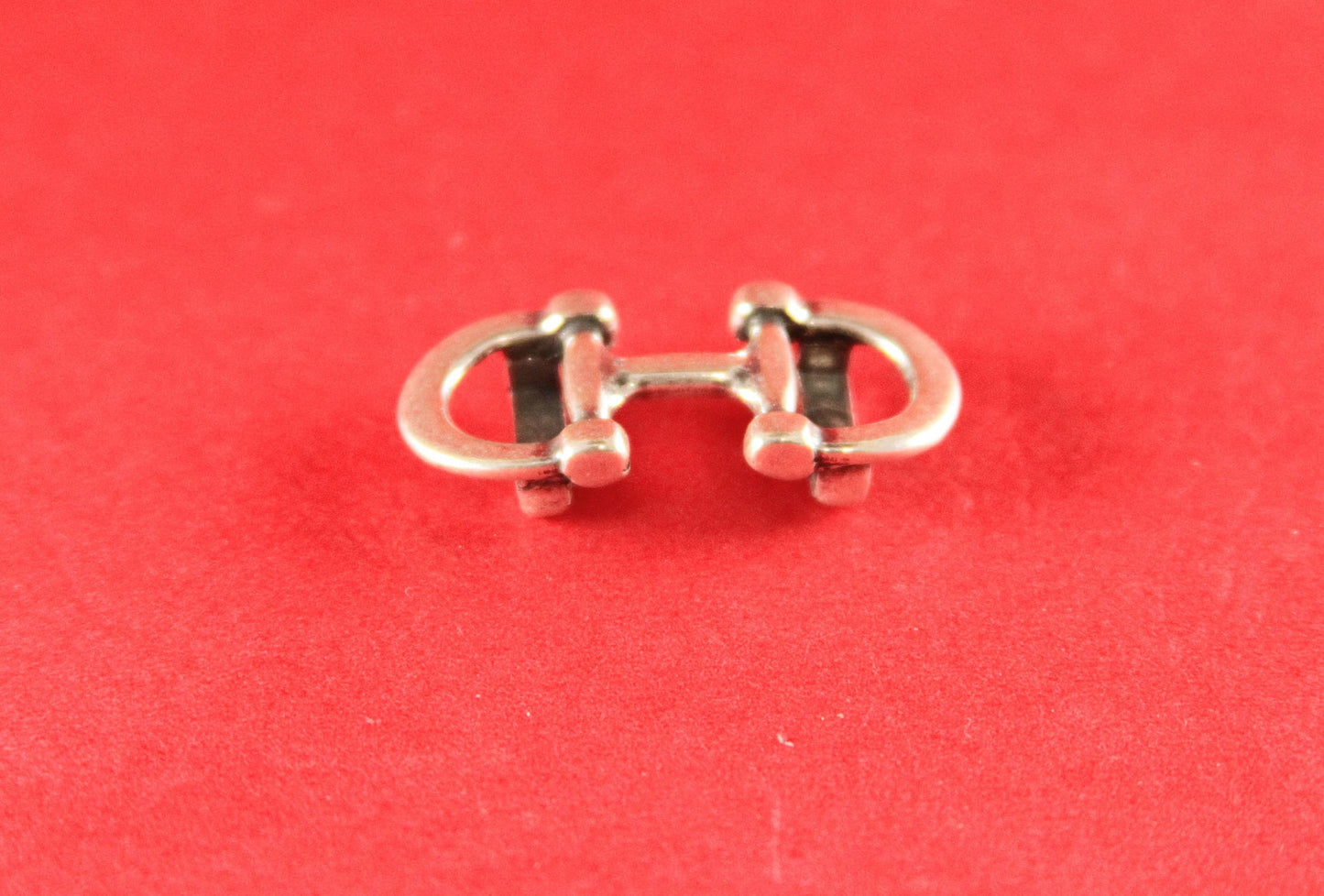 FS0008>>MADE in EUROPE 2 zamak stirrup sliders, 10mm flat cord slider, 10mm cord snaffle sliders, zamak stirrup slider Qty2