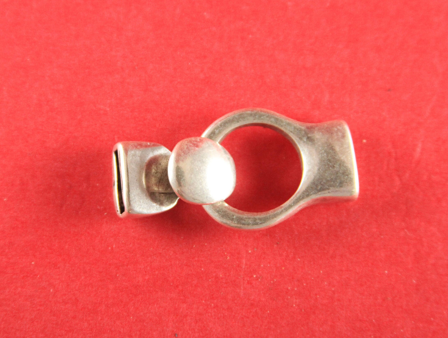 FC0277>>MADE in EUROPE zamak hook clasp, 10mm flat cord clasp, silver hook clasp (78842/10) Qty1