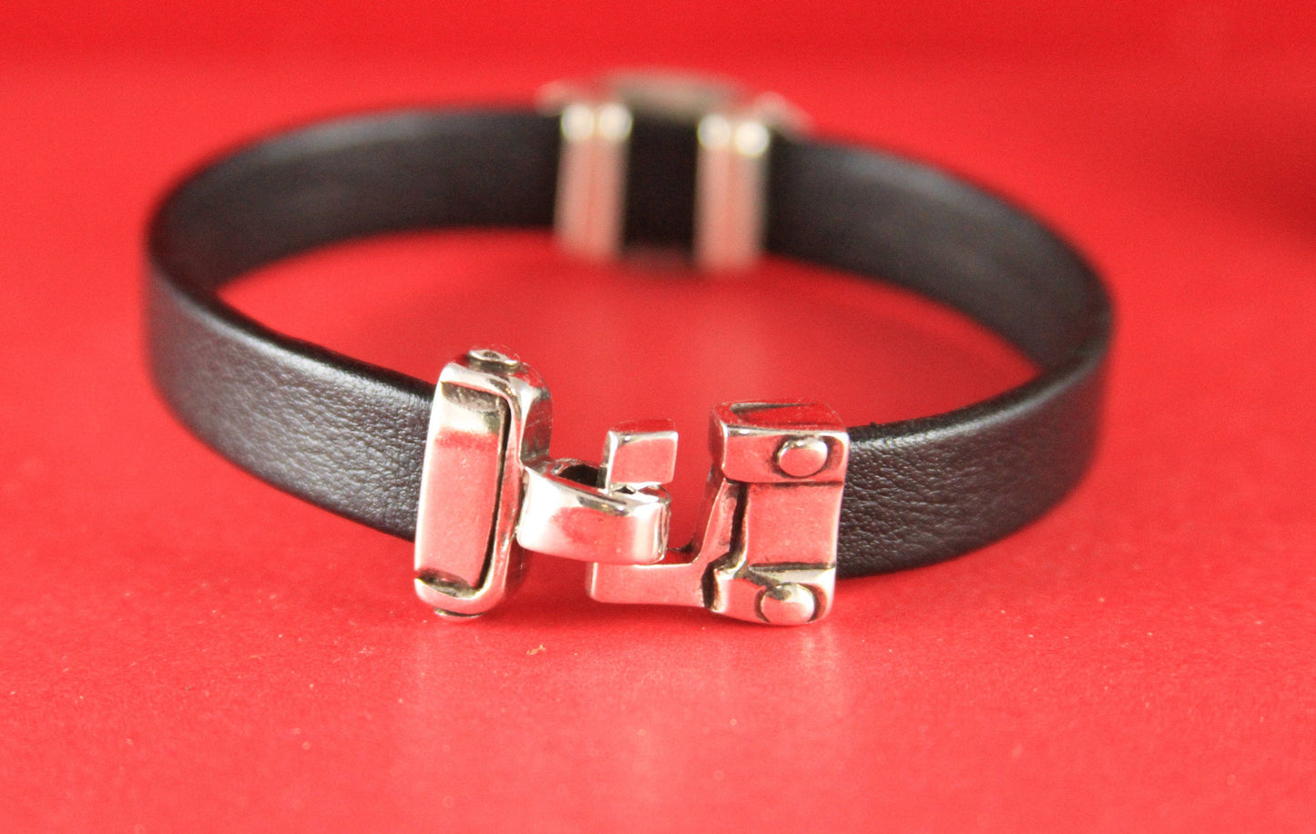 FC0134>> MADE IN EUROPE zamak hook clasp, flat cord hook clasp, 10mm flat cord zamak hook clasp, (7429) Qty1