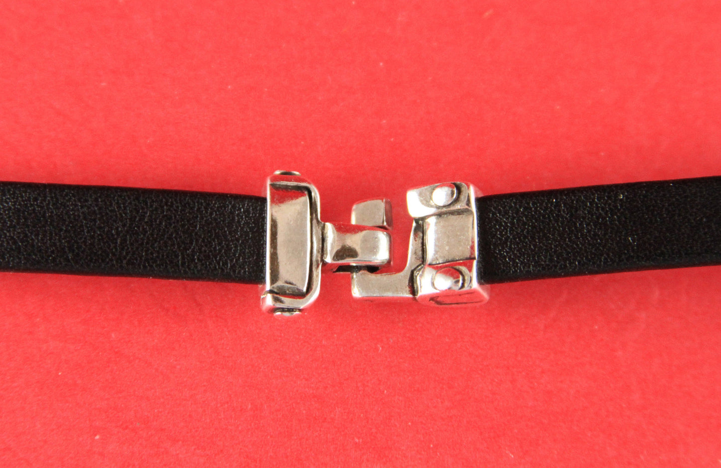 FC0134>> MADE IN EUROPE zamak hook clasp, flat cord hook clasp, 10mm flat cord zamak hook clasp, (7429) Qty1