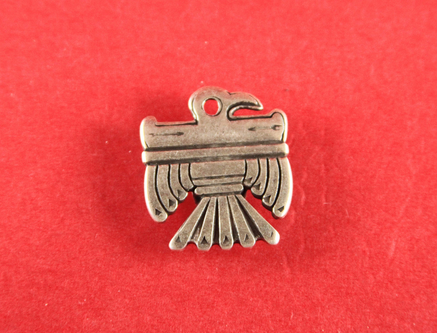 FS0147>>MADE in EUROPE zamak eagle slider for 10mm flat leather cord, zamak bird slider for bracelet, 10mm flat cord slider Qty1