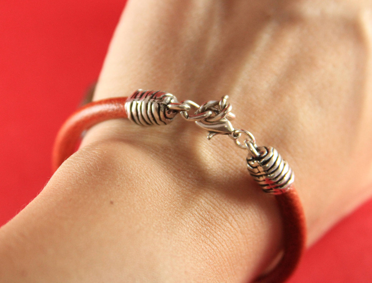 RC0048>>MADE in EUROPE Zamak 5mm round cord ends, 5mm cord clasp with extention chain,5mm round cord adjustable textured clasp(76899/05)Qty1