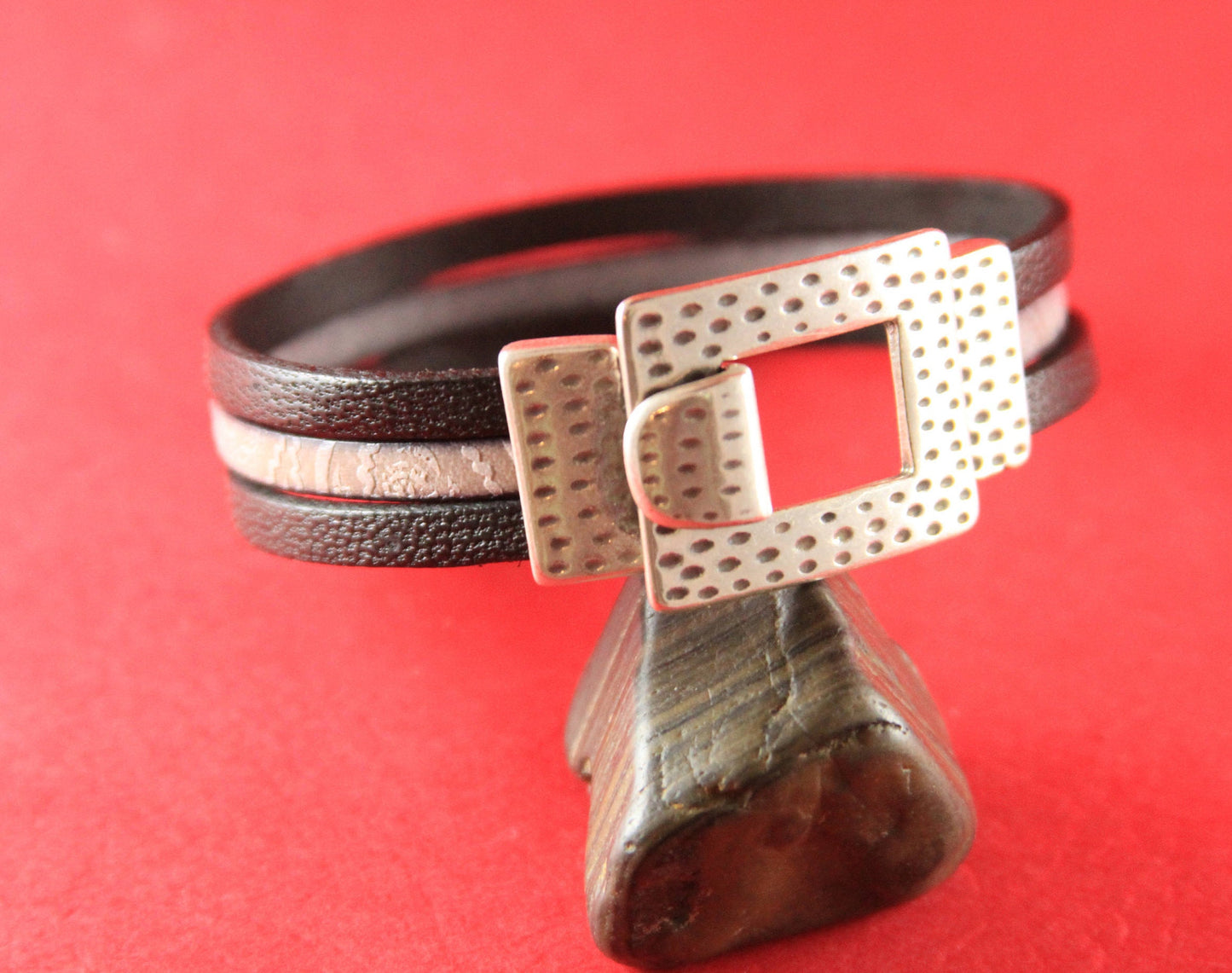 FC0024>>MADE in EUROPE zamak 15mm flat cord hammered clasp, 15mm flat dotted clasp, 15mm flat hook clasp (78909/15-6795) Qty1