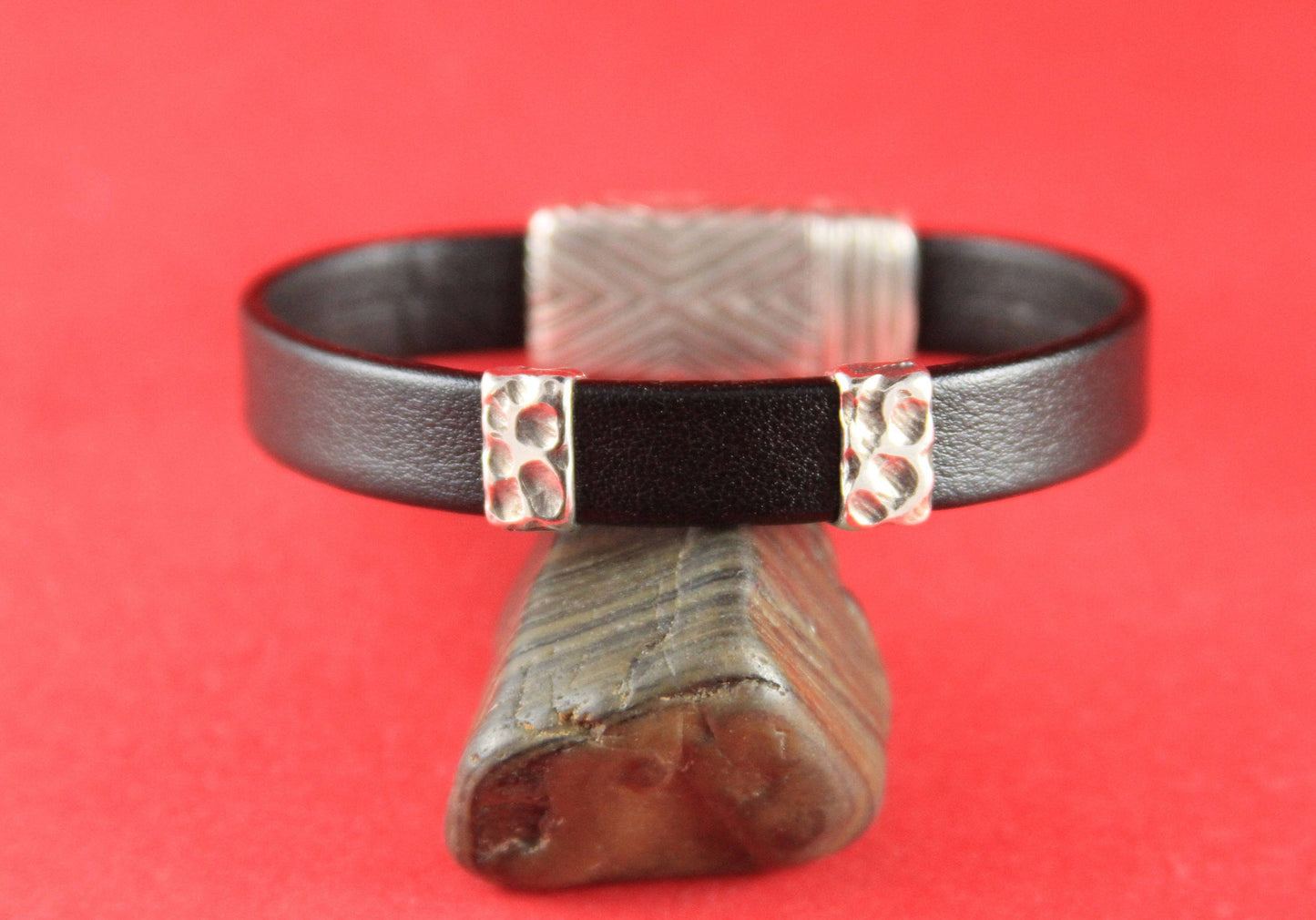 FS0430>>MADE in EUROPE 2 zamak hammered sliders, 10mm flat cord slider, 10mm leather cord slider, zamak sliders (ablz149s) Qty2