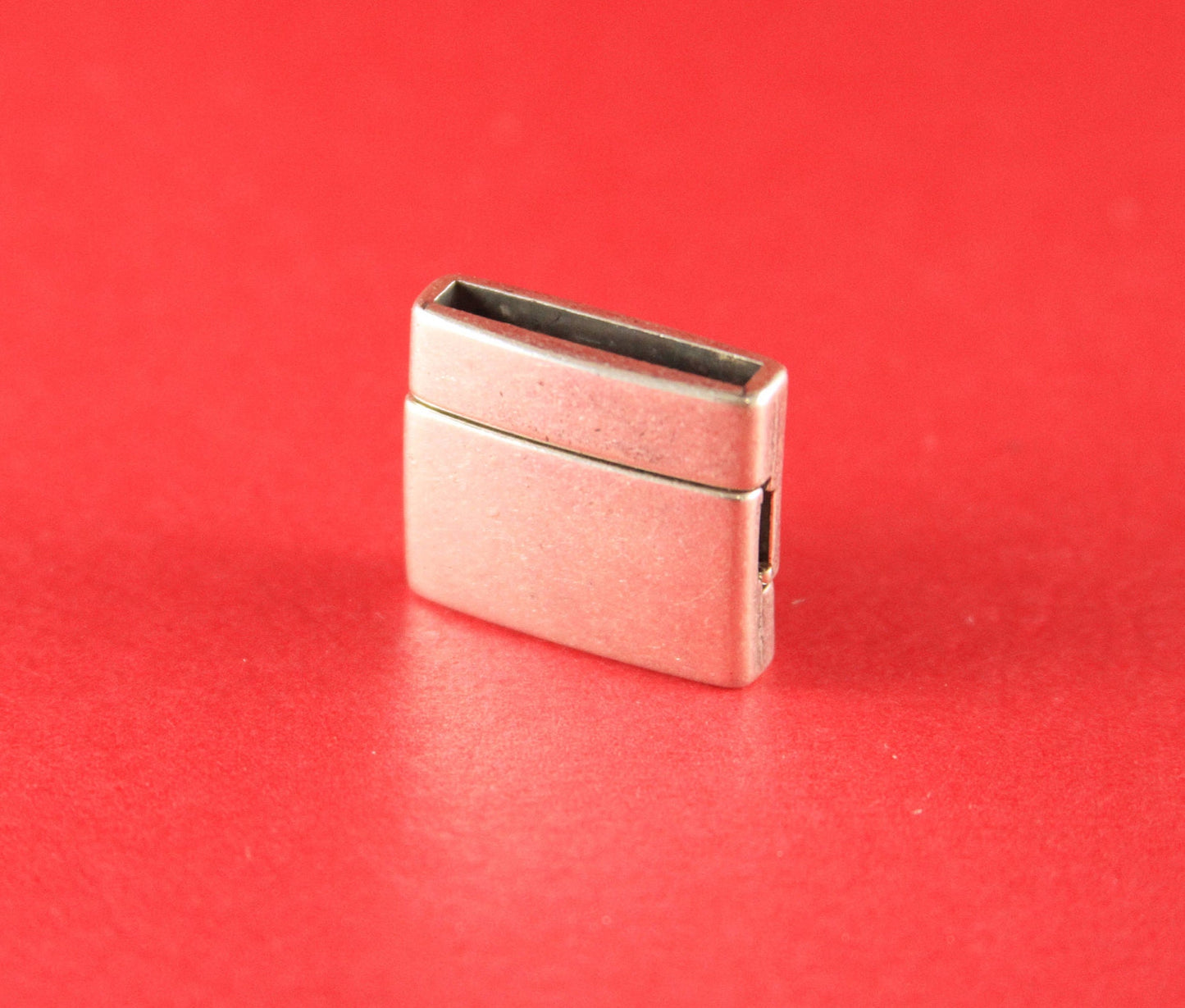 FC0085>>MADE in EUROPE zamak clasp, 20mm flat cord clasp, large clasp, silver clasp Qty1