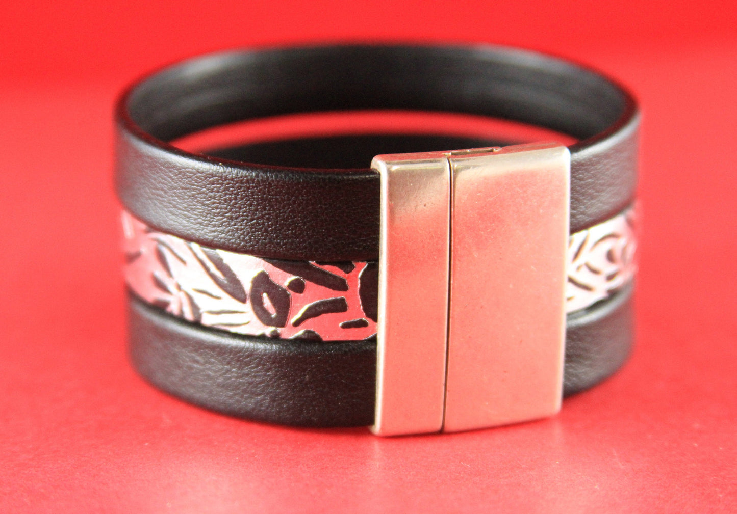 FC0097>> MADE in EUROPE flat cord magnetic clasp, 30mm flat cord clasp, large magnetic clasp (78933/30) qty1
