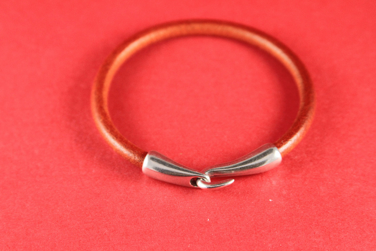 RC0175>>MADE in EUROPE zamak hook clasp, round cord clasp, 6mm cord clasp, bracelet zamak hook, zamak clasp (Ablz117SS) Qty1