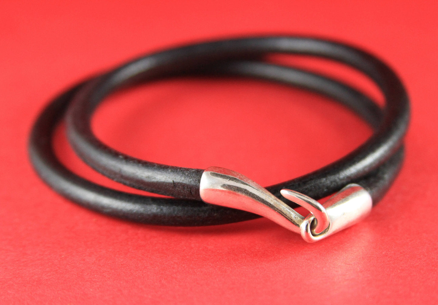 RC0060>>MADE in EUROPE zamak hook clasp, round cord clasp, 6mm cord clasp, bracelet zamak hook, zamak clasp (Ablz158S) Qty1