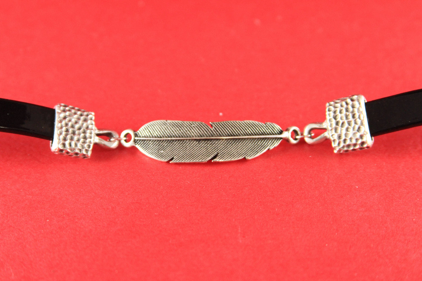 C0056>>MADE in EUROPE zamak feather connector, bracelet connector, bracelet feather connector  qty 1