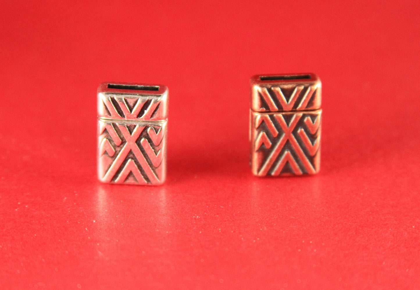 FC0051>>MADE in EUROPE zamak clasp, copper, silver and bronze 10mm flat cord clasp, flat cord  clasp, Qty1