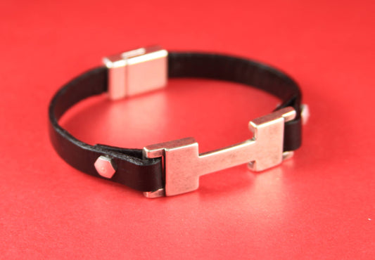 C0019>>MADE in EUROPE zamak connector, 10mm cord connector, flat 10mm leather cord connector Qty 1