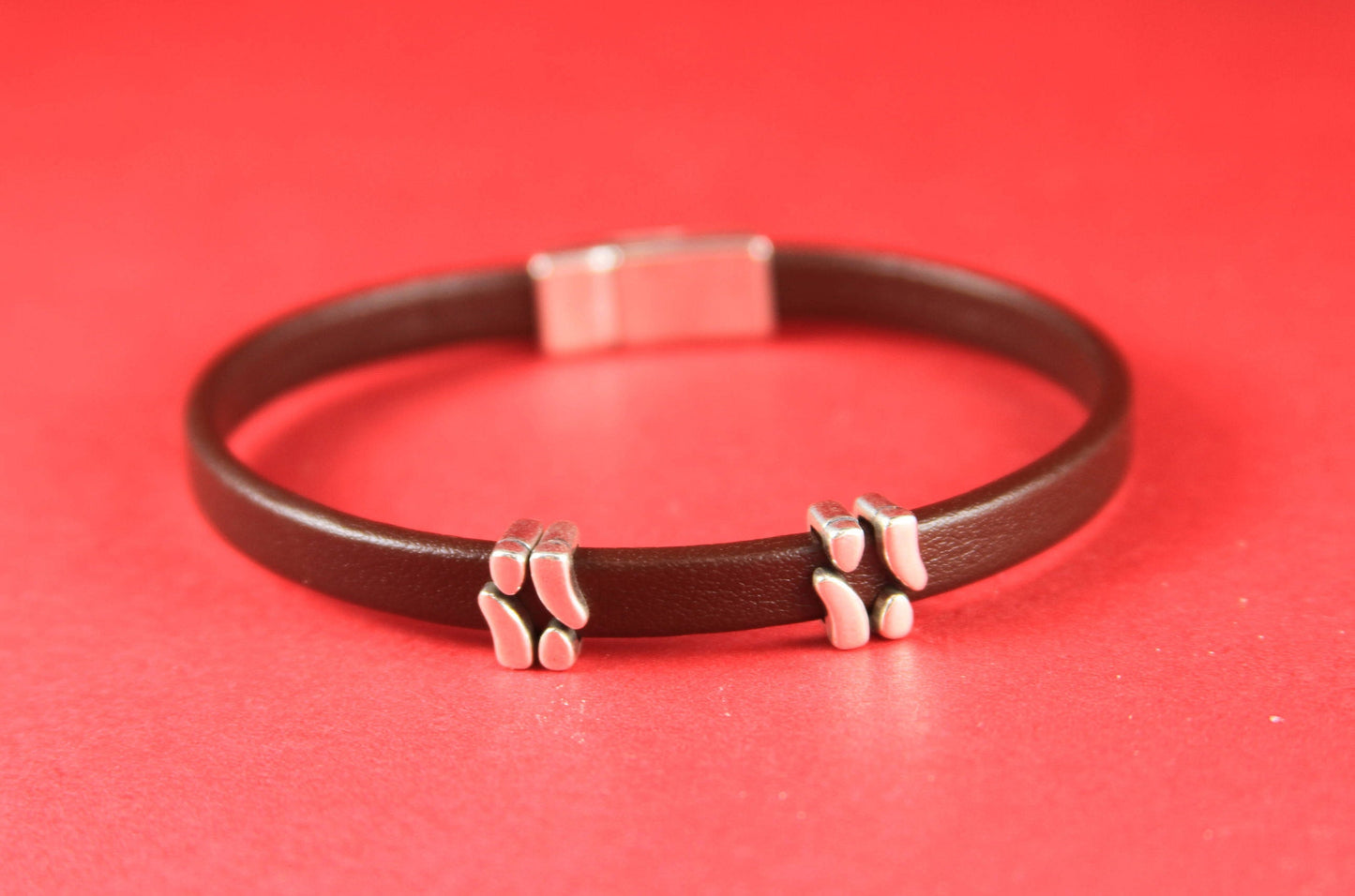 FS0218>>MADE in EUROPE 4 zamak sliders for 6mm cord, flat cord slider, zamak bar slider qty4