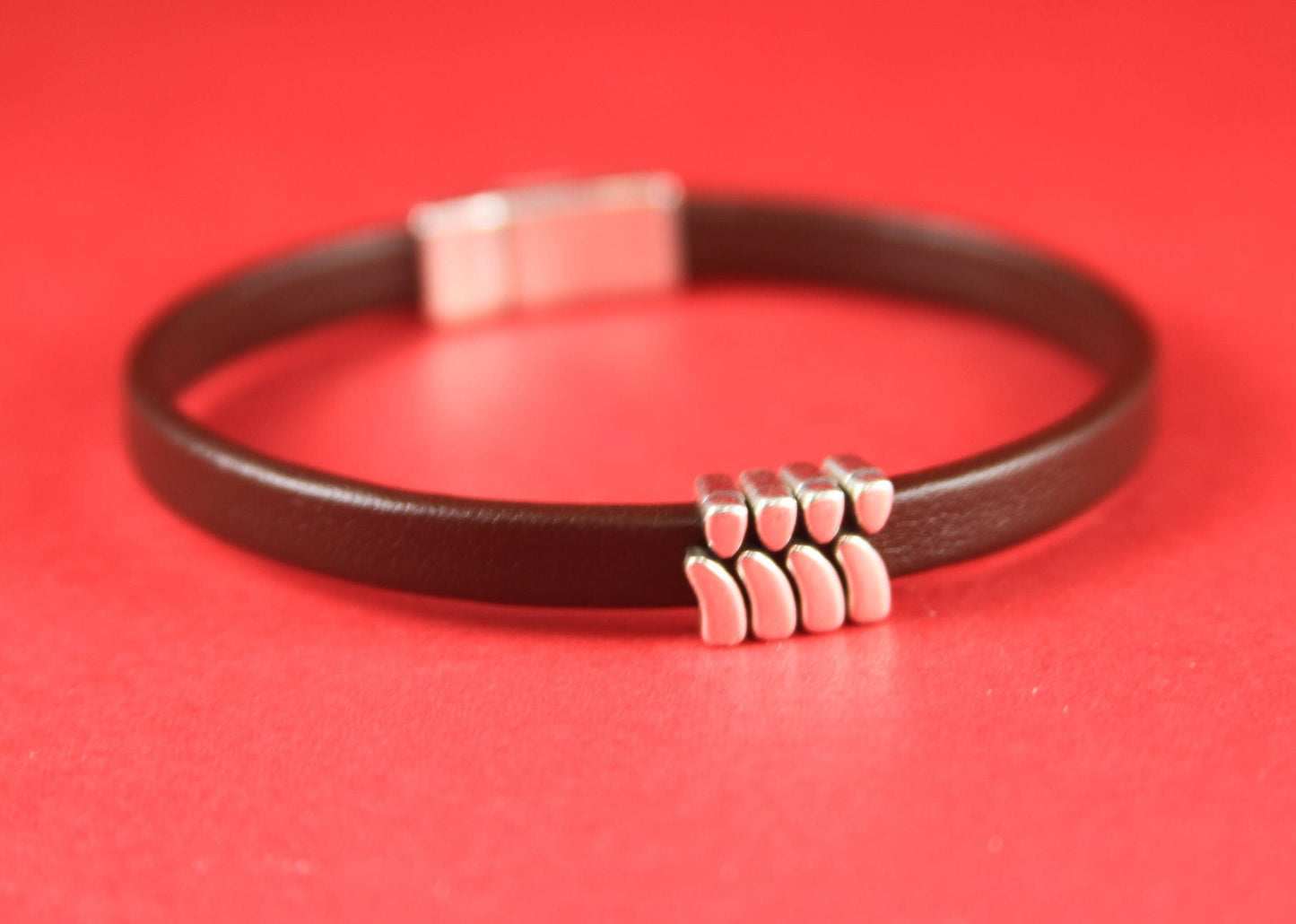 FS0218>>MADE in EUROPE 4 zamak sliders for 6mm cord, flat cord slider, zamak bar slider qty4