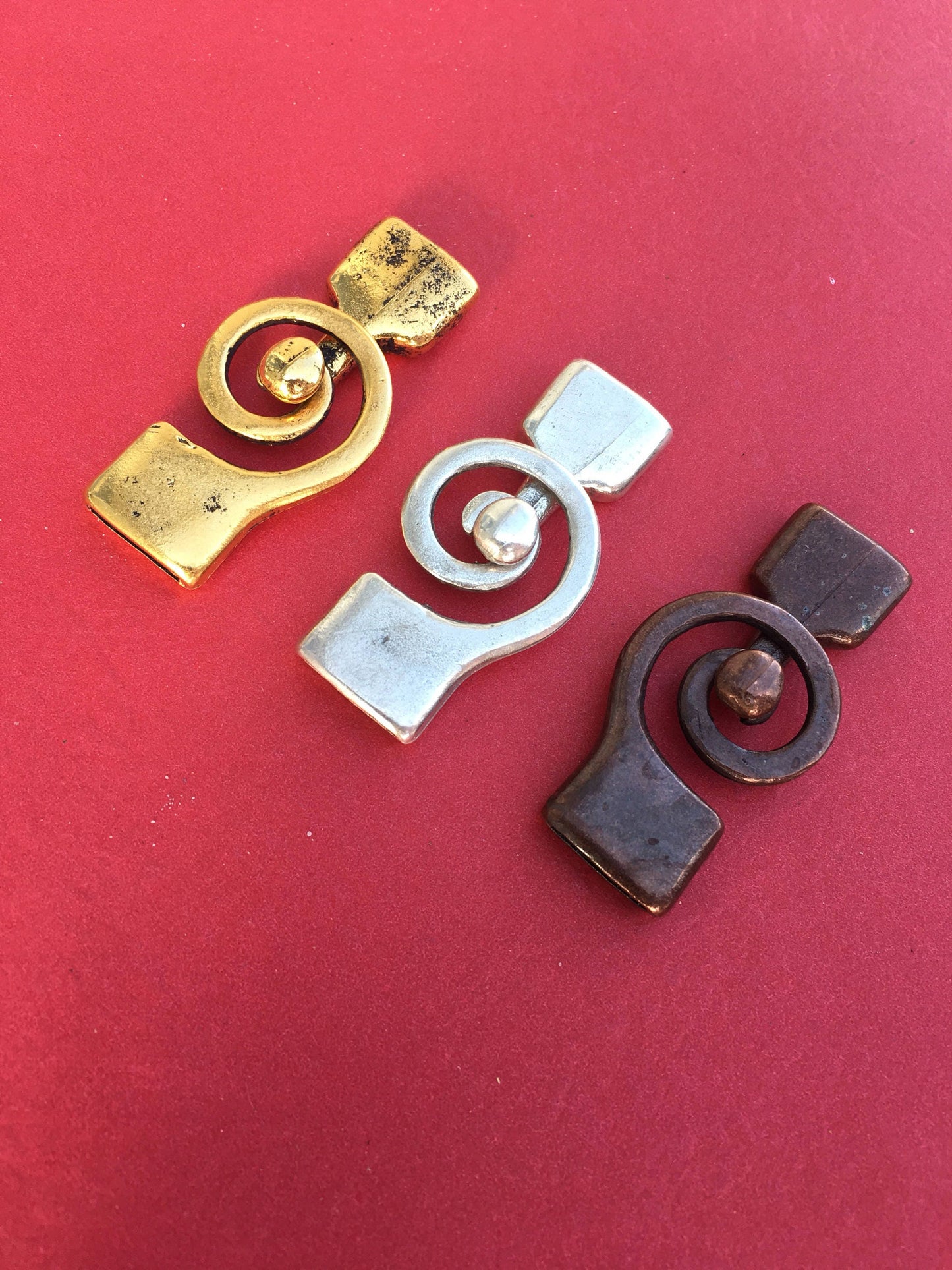 FC0283>>MADE IN EUROPE toggle clasp, swirl toggle clasp, spiral toggle clasp, large toggle clasp (X5843)