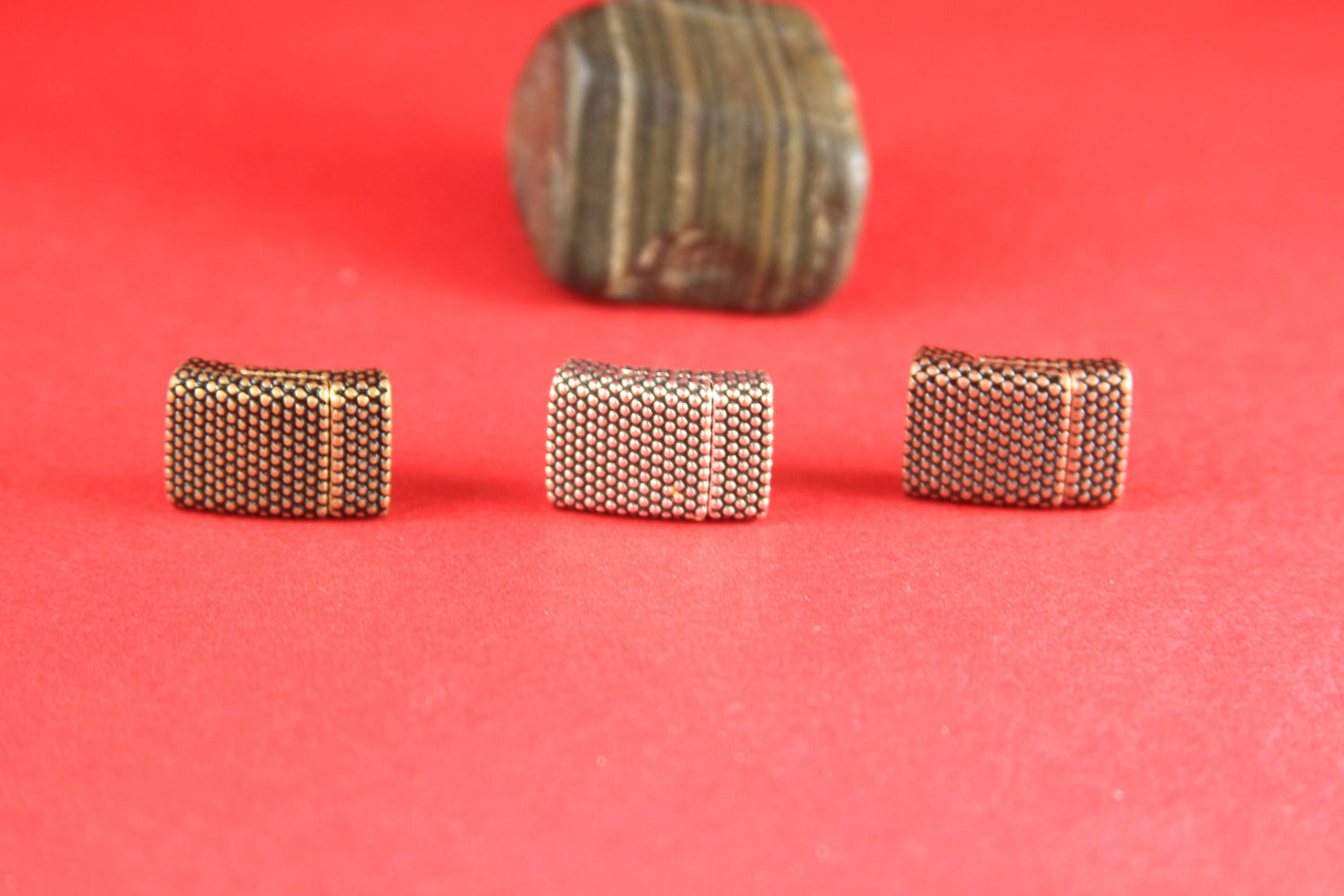 FC0149>>MADE in EUROPE zamak clasp, 10mm flat cord clasp, 10mm cord beaded clasp Qty1