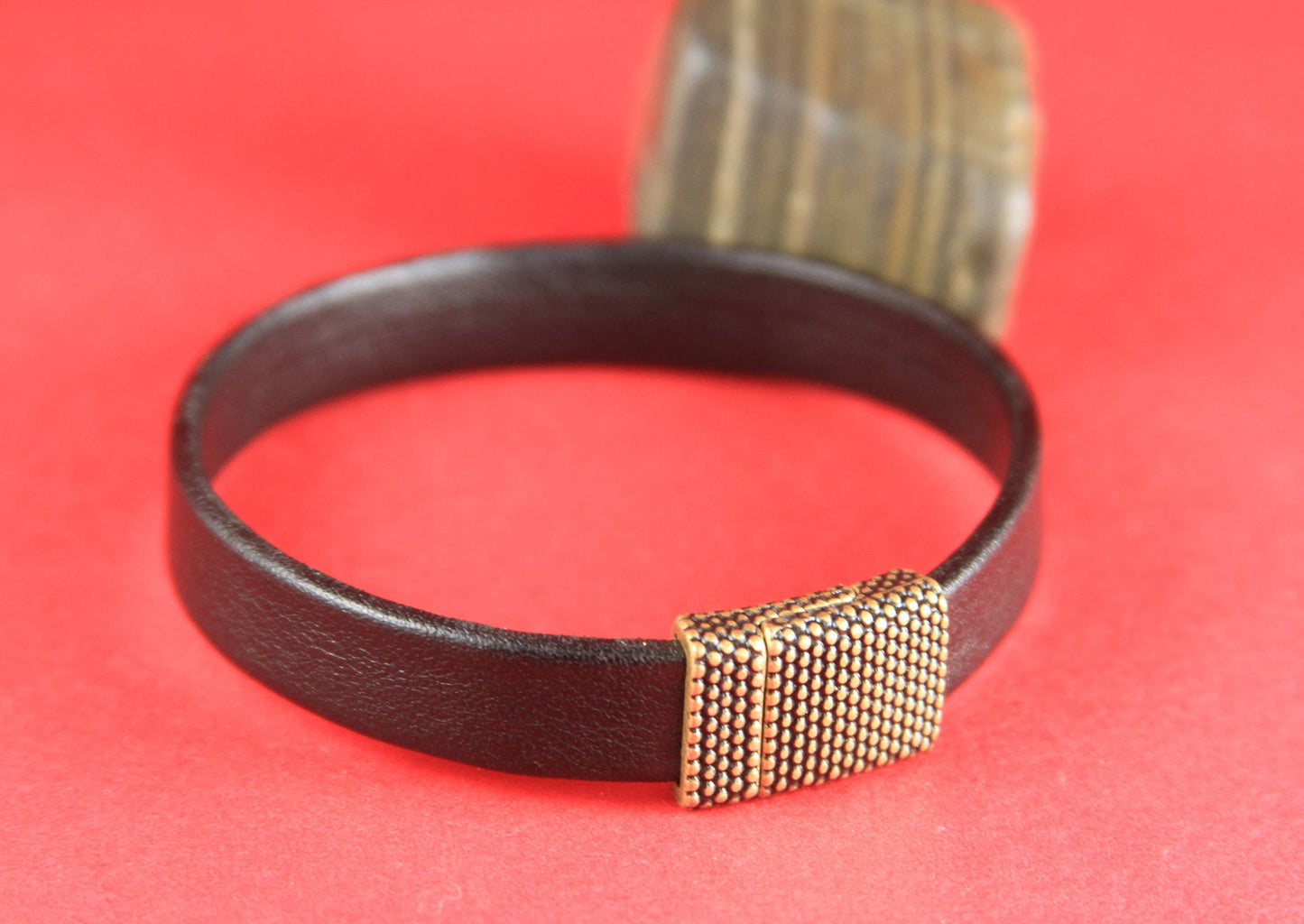 FC0149>>MADE in EUROPE zamak clasp, 10mm flat cord clasp, 10mm cord beaded clasp Qty1