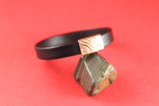 FC0268>>MADE in EUROPE zamak clasp, copper 10mm flat cord clasp, flat cord clasp, wavy clasp Qty1