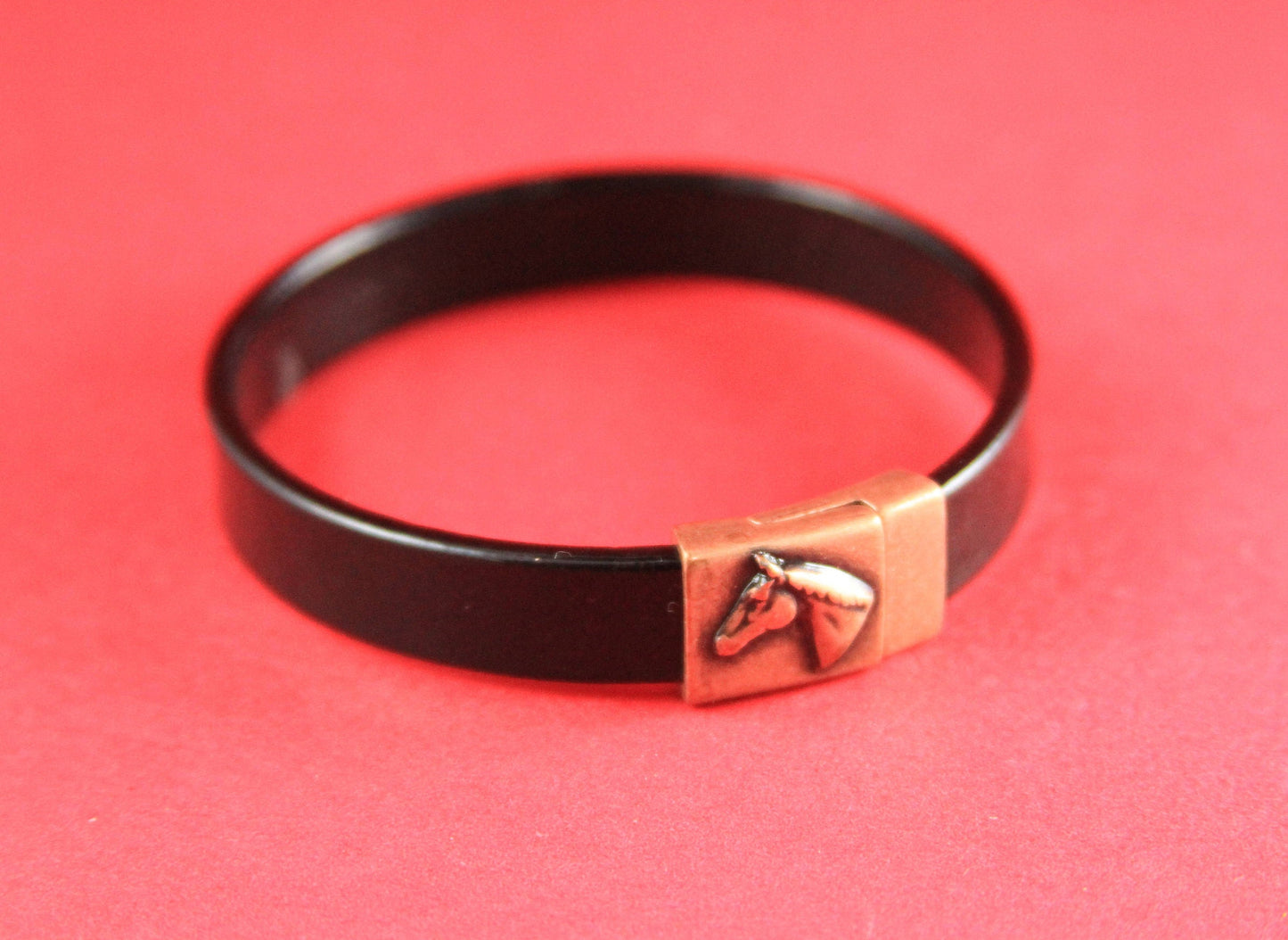 FC0138>>MADE in EUROPE zamak clasp, 10mm flat cord horse clasp, flat leather clasp, horse clasp Qty1