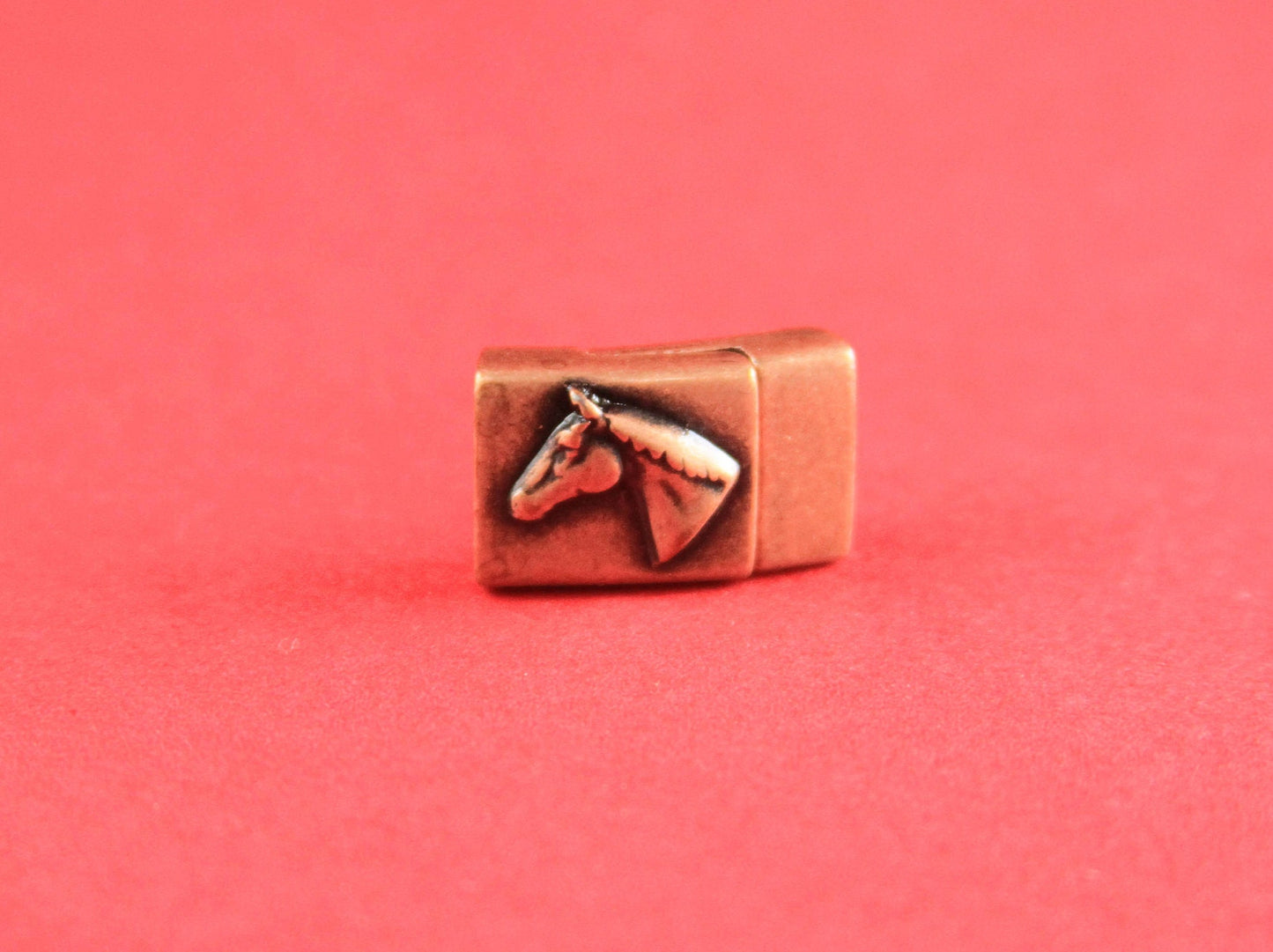 FC0138>>MADE in EUROPE zamak clasp, 10mm flat cord horse clasp, flat leather clasp, horse clasp Qty1