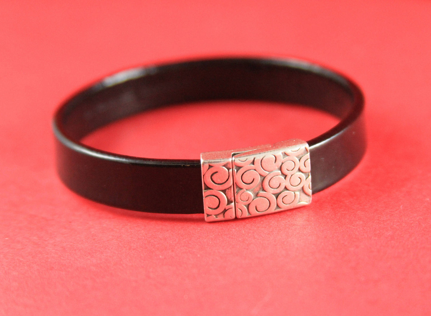 FC0154>>MADE in EUROPE zamak clasp, 10mm flat cord clasp, 10x2.5mm clasp Qty1