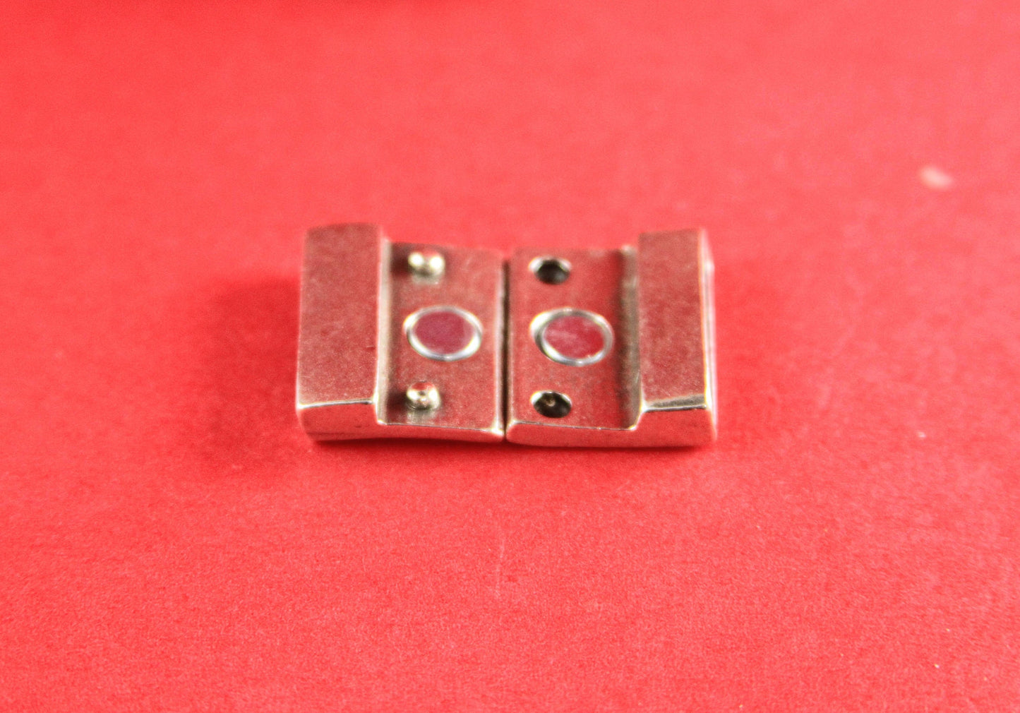 FC0071>> MADE in EUROPE zamak clasp, 20mm flat cord clasp, 20mm flat clasp, silver  clasp Qty1