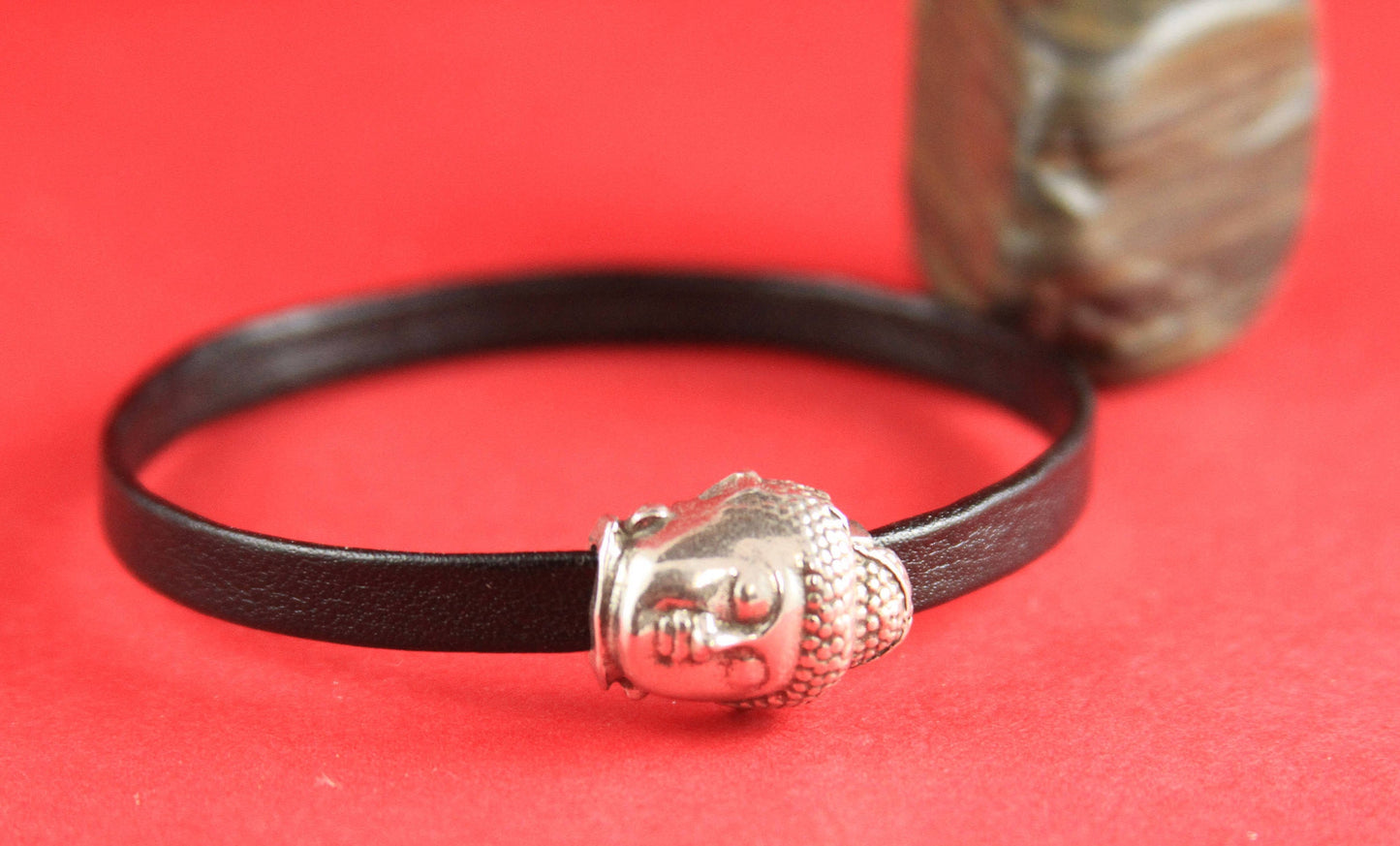 FC0265>>MADE in EUROPE zamak Budha  clasp, 6mm Budda  clasp,6mm flat cord zamak clasp (Tm764S6x2) Qty1