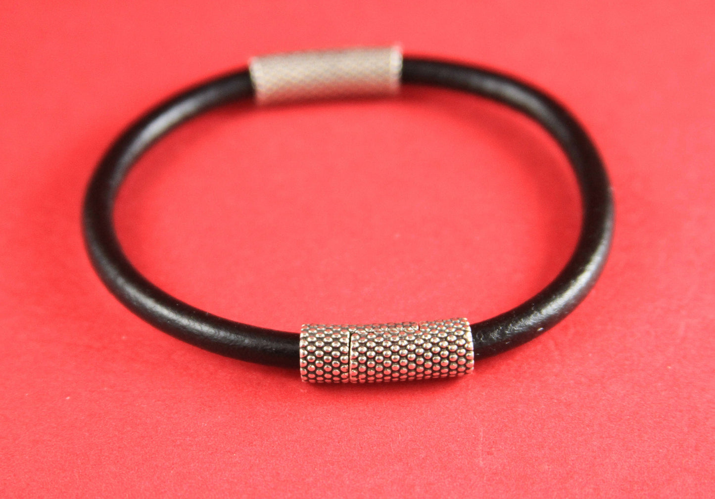 RC0082>>MADE IN EUROPE 5mm cord magnetic clasp, 5mm round leather cord clasp, round cord zamak clasp Qty1
