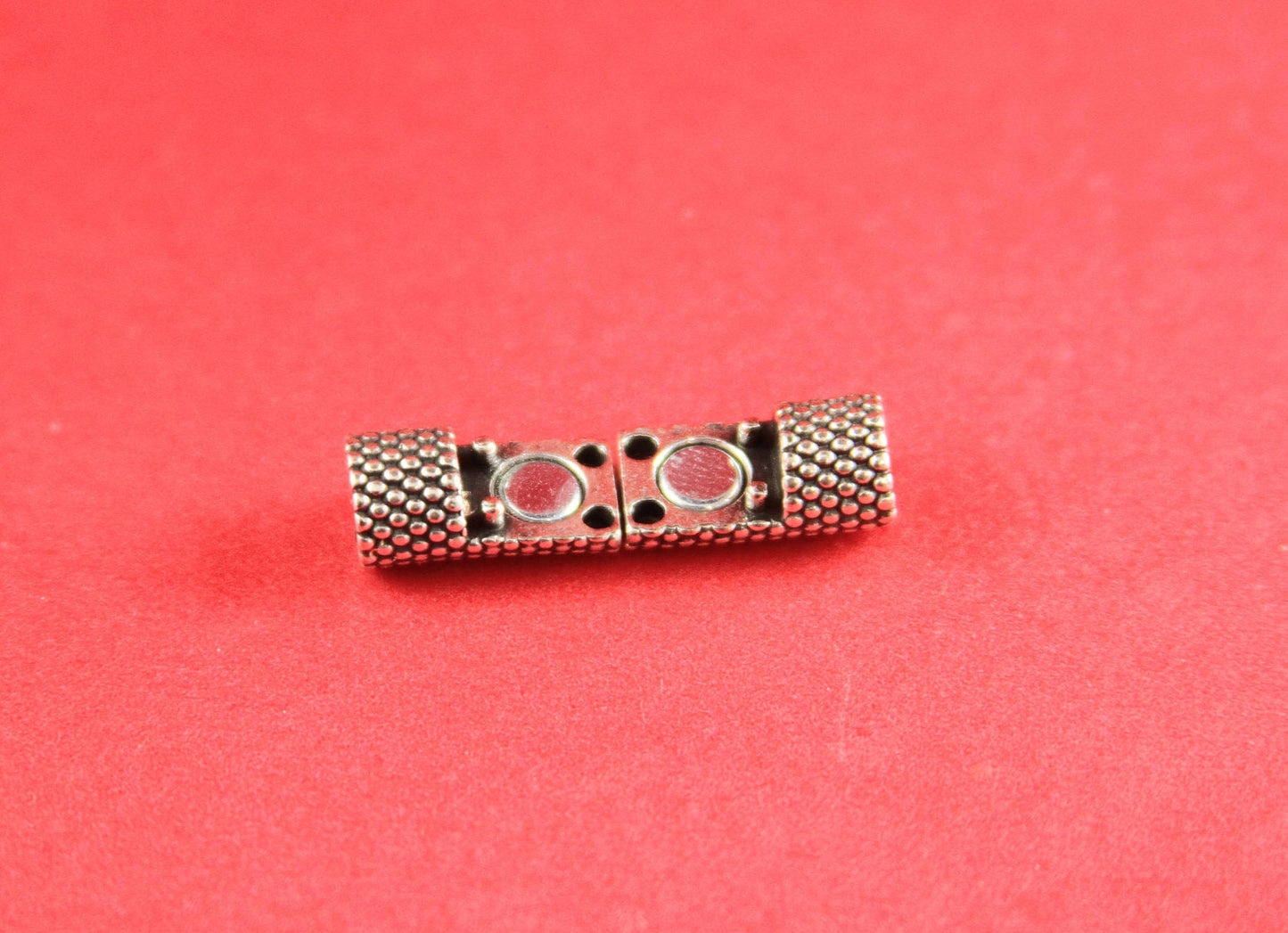 RC0082>>MADE IN EUROPE 5mm cord magnetic clasp, 5mm round leather cord clasp, round cord zamak clasp Qty1