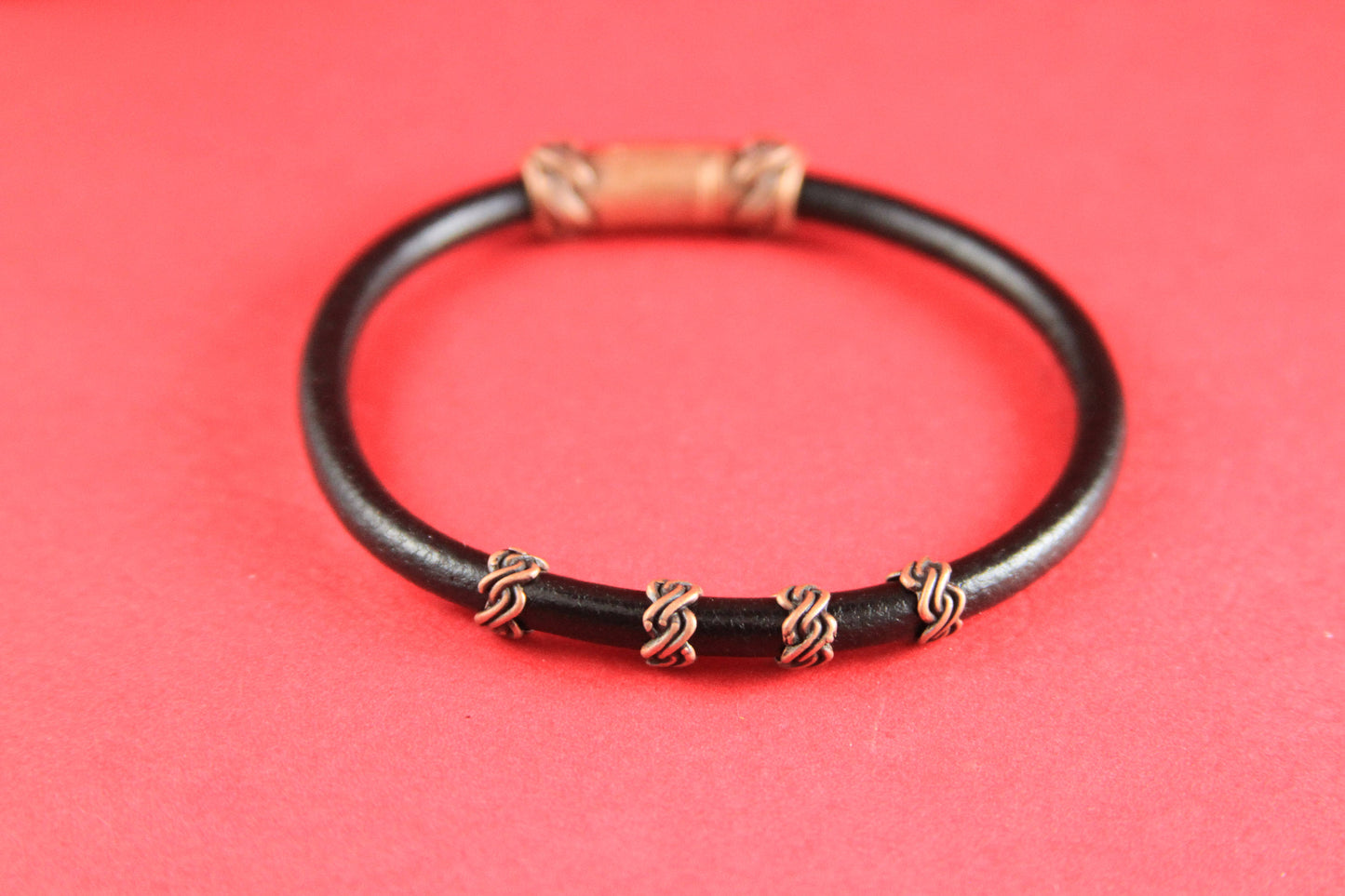 13/4 MADE in EUROPE 4 zamak copper tubes, 5mm hole zamak tube slider, 5mm round cord sliders, round cord tube  (F854C) qty4