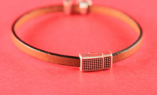 FC0267>>MADE in EUROPE zamak clasp  for flat 5mm cord, zamak clasp for flat cord, clasp for 5mm cord  qty1