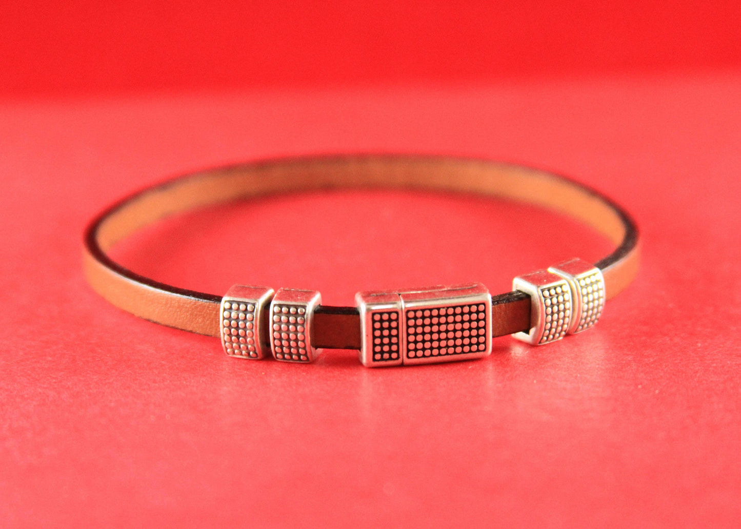 FS0236>>MADE in EUROPE 4 zamak sliders for 5mm cord, flat cord slider, zamak bar slider qty4