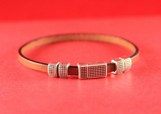 FS0236>>MADE in EUROPE 4 zamak sliders for 5mm cord, flat cord slider, zamak bar slider qty4