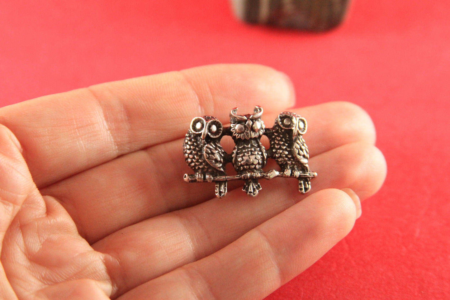 FS0333>>MADE in EUROPE zamak owls slider, flat cord zamak owl slider, flat cord zamak slider, focal piece for 6mm cord Qty1