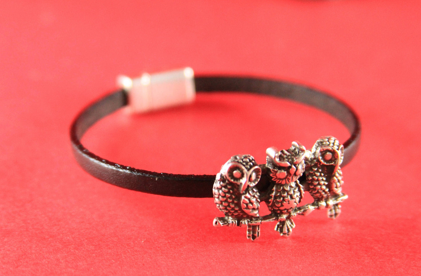 FS0333>>MADE in EUROPE zamak owls slider, flat cord zamak owl slider, flat cord zamak slider, focal piece for 6mm cord Qty1