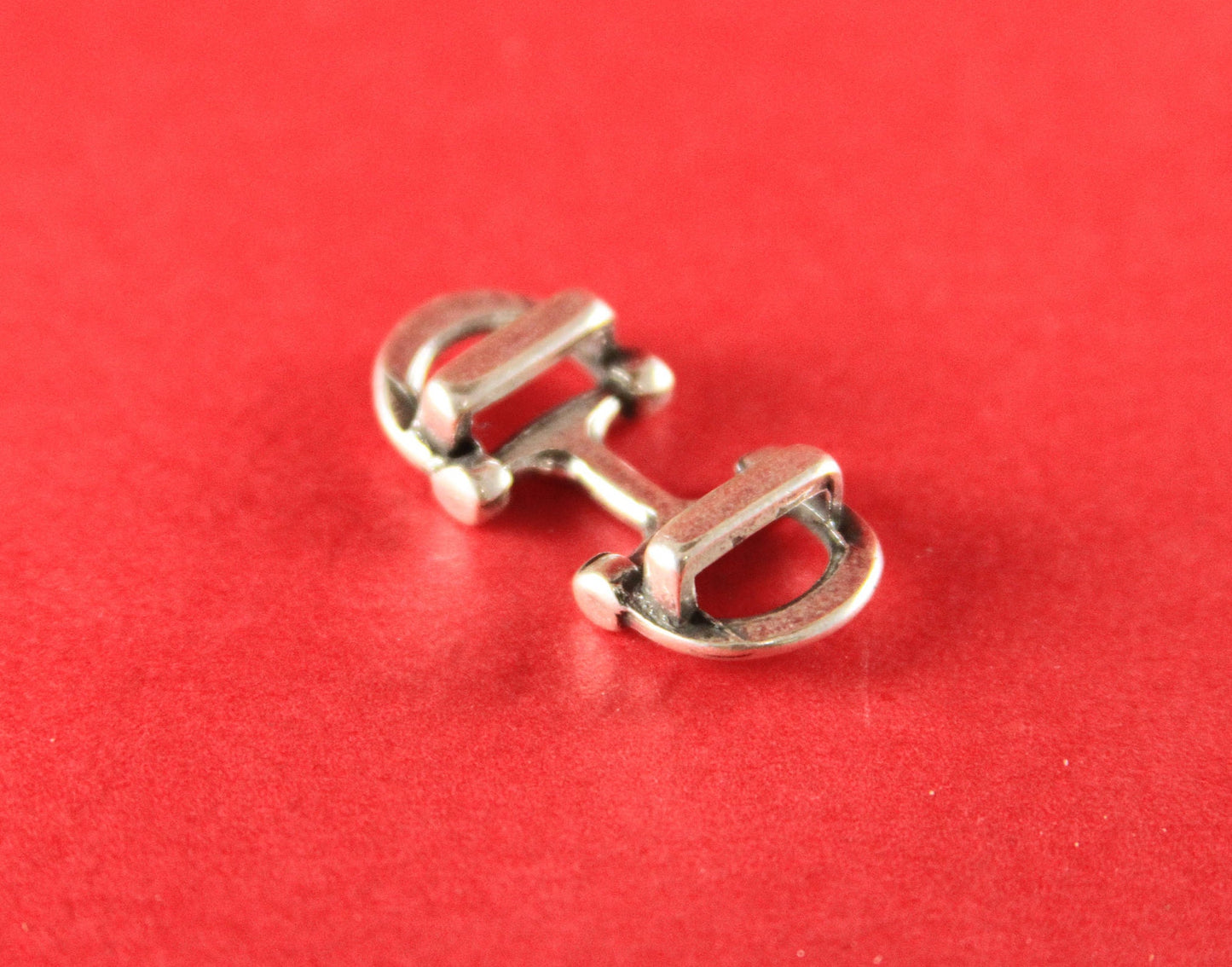 FS0008>>MADE in EUROPE 2 zamak stirrup sliders, 10mm flat cord slider, 10mm cord snaffle sliders, zamak stirrup slider Qty2