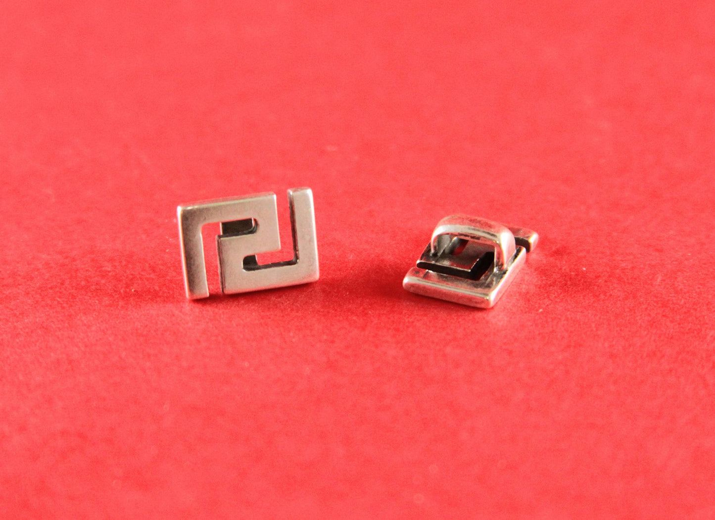 FS0213>>MADE in EUROPE 2 zamak sliders for 6mm cord, flat cord slider, zamak labyrinth slider qty2