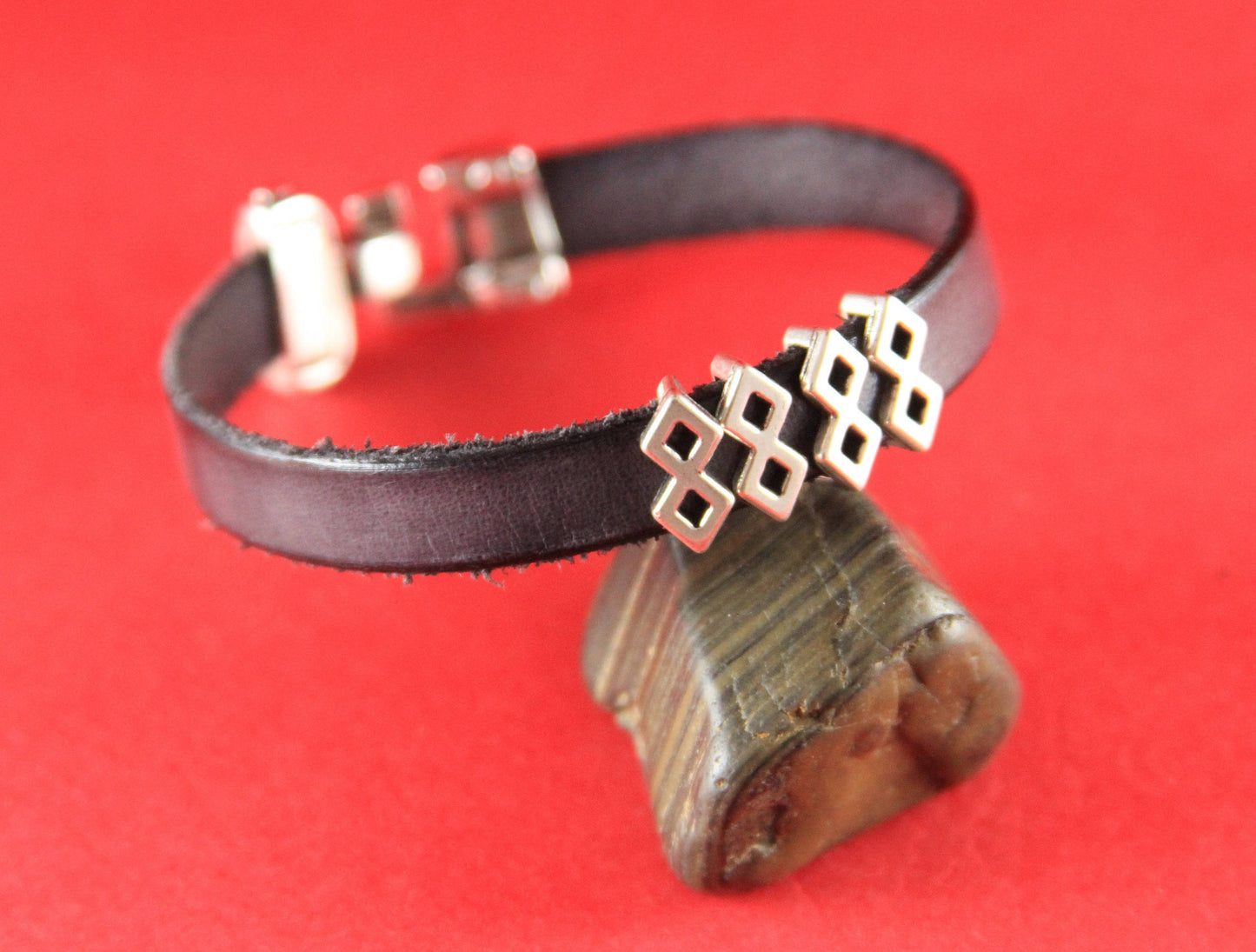 FS0146>> MADE in EUROPE 5 zamak sliders, 10mm flat cord slider bars, 10mm leather cord simple sliders, zamak sliders  Qty5