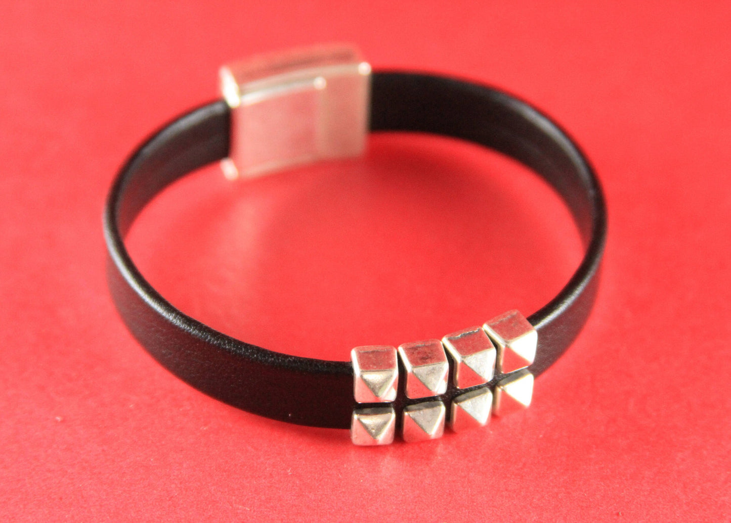 FS0148>>MADE in EUROPE 4 zamak sliders, 10mm flat cord slider bars, 10mm leather cord simple sliders, zamak sliders Qty4