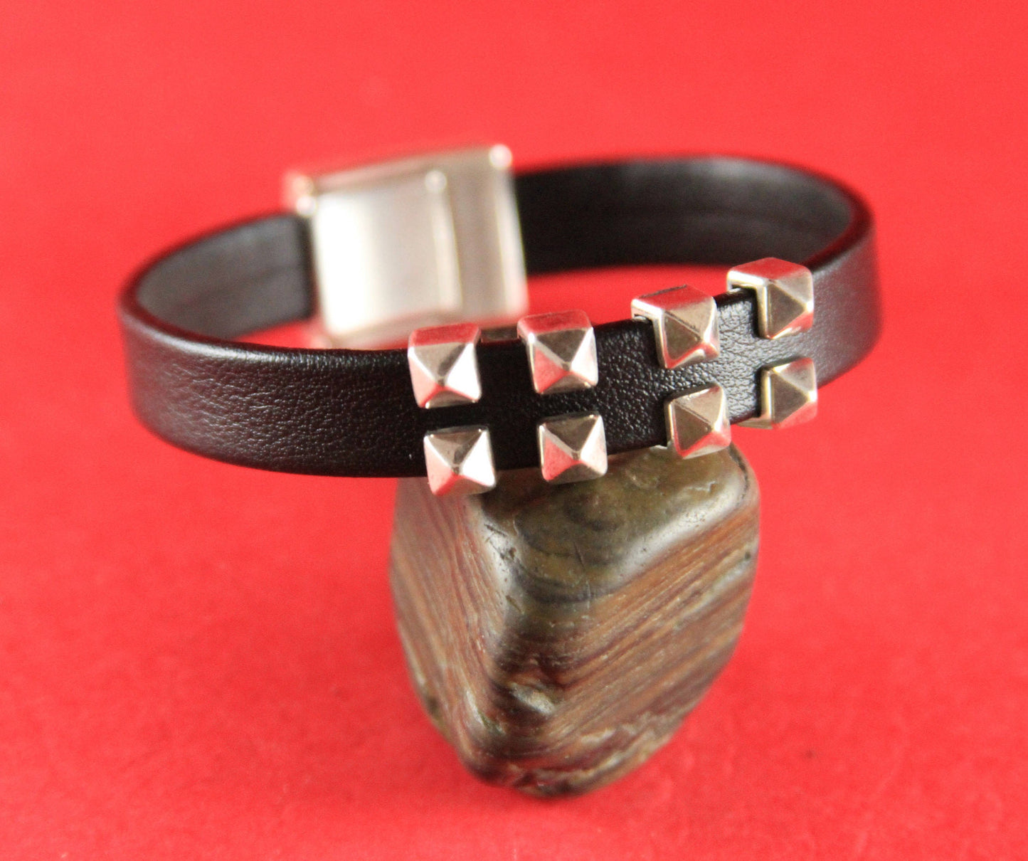 FS0148>>MADE in EUROPE 4 zamak sliders, 10mm flat cord slider bars, 10mm leather cord simple sliders, zamak sliders Qty4