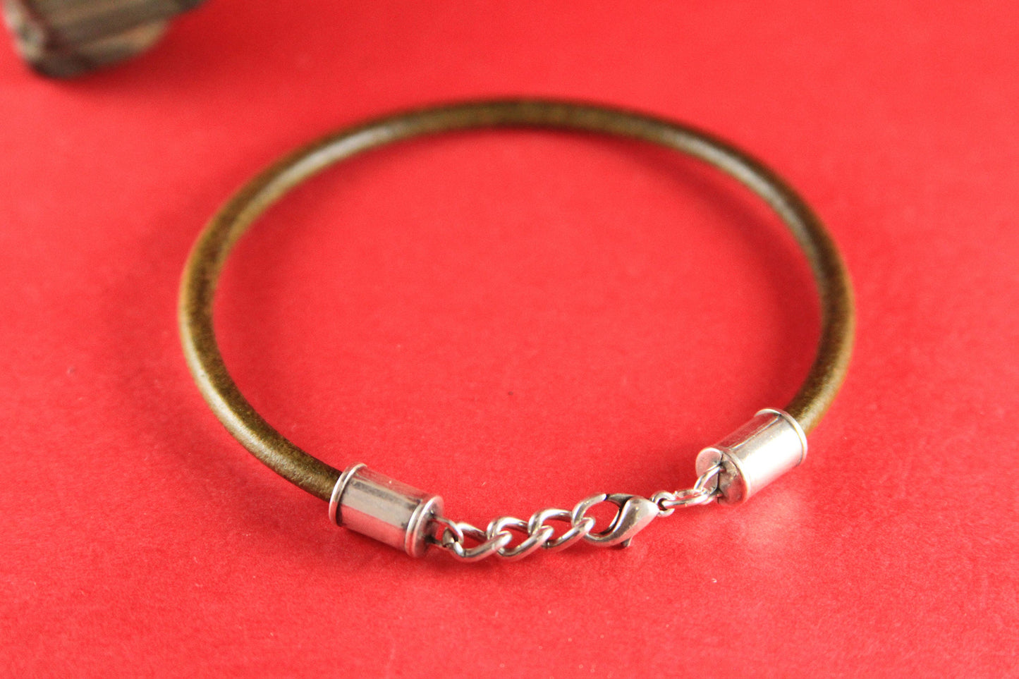 RC0126>> MADE in EUROPE zamak 5mm round cord ends, 5mm cord clasp with extention chain, 5mm round cord adjustable clasp(75802/74)Qty1